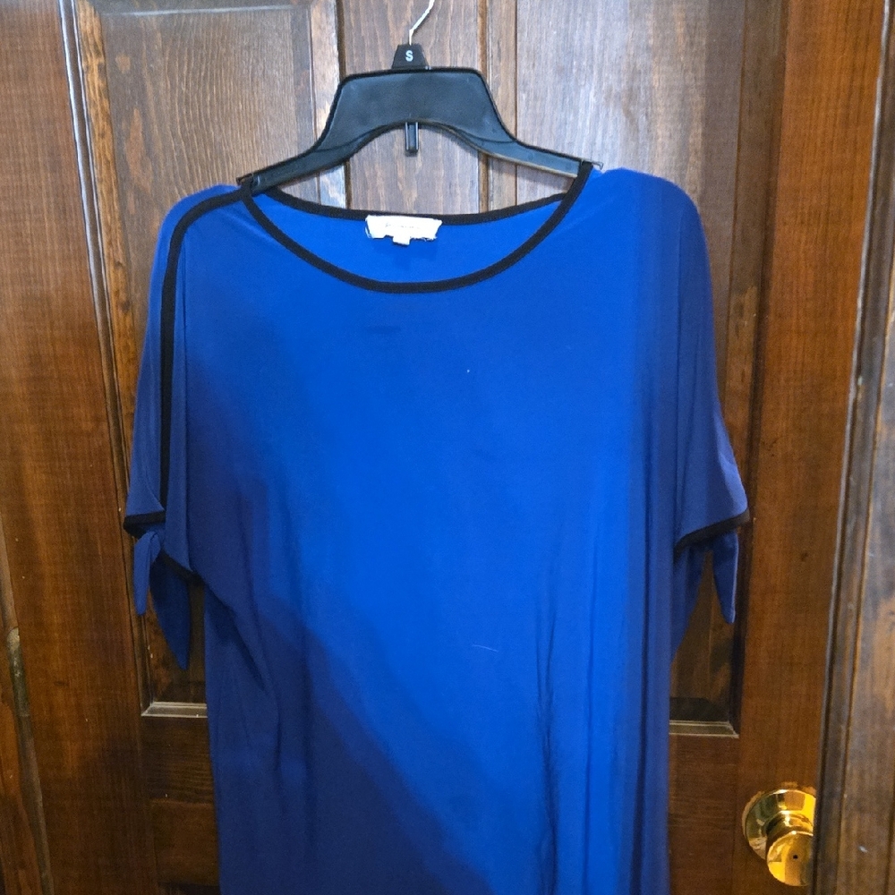Vince Camuto Royal Blue Blouse with Black Trim